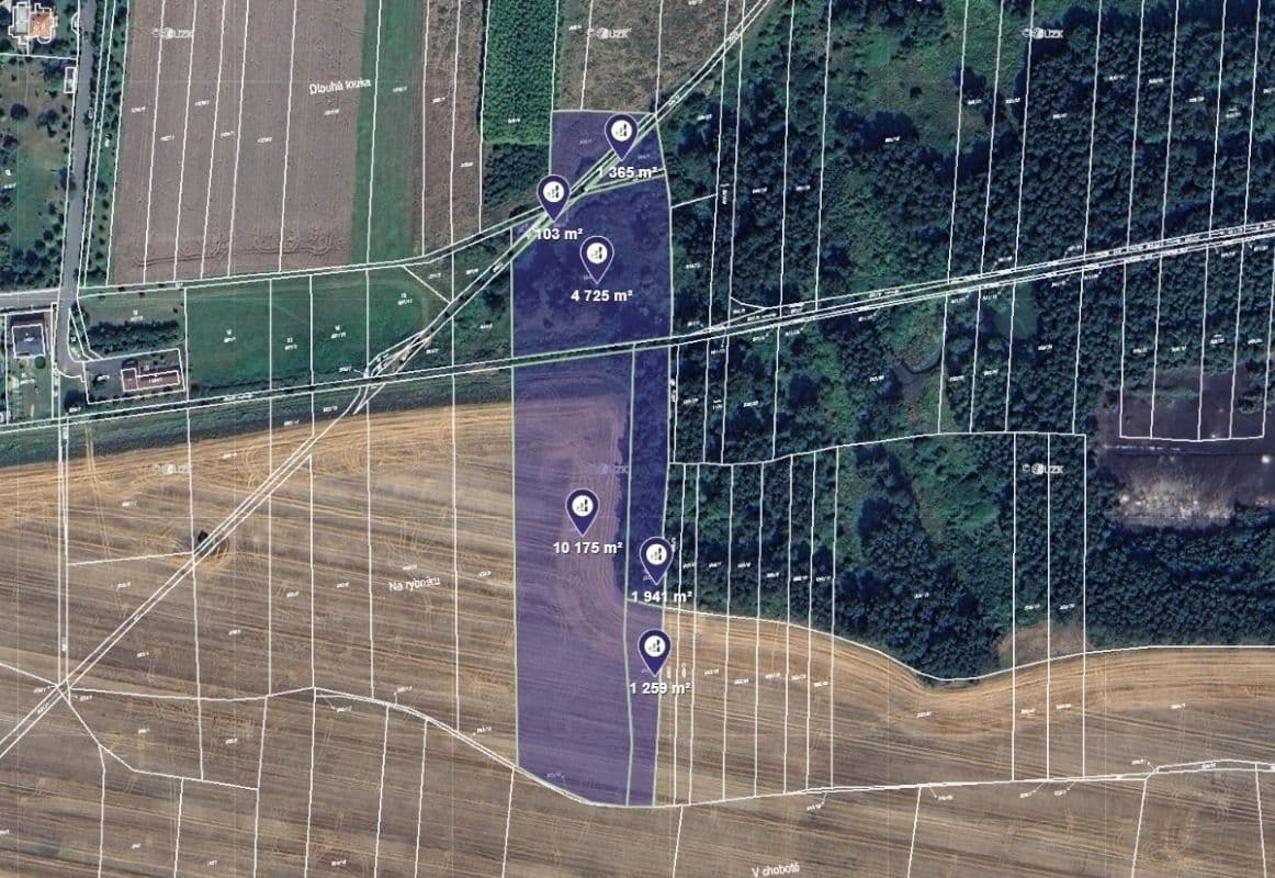 plot for sale, 104,695 m², Rynholec, Středočeský Region plot for sale, 104,695 m², Rynholec, Středočeský Region
