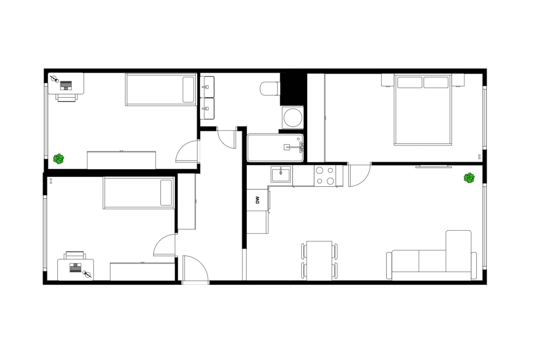 3 bedroom with open-plan kitchen flat for sale, 70 m², Pod Strání, Prague, Prague 3 bedroom with open-plan kitchen flat for sale, 70 m², Pod Strání, Prague, Prague