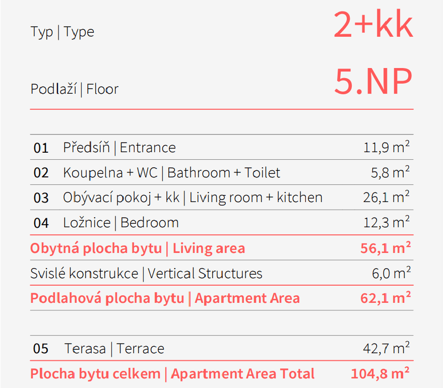 1 bedroom with open-plan kitchen flat to rent, 56 m², Mezi Vodami, Prague, Prague 1 bedroom with open-plan kitchen flat to rent, 56 m², Mezi Vodami, Prague, Prague
