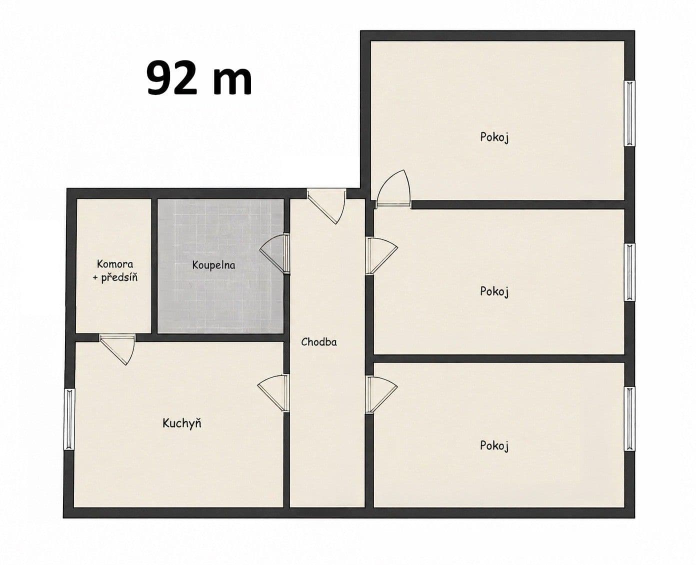 3 bedroom flat to rent, 92 m², Jana Zajíce, Prague, Prague 3 bedroom flat to rent, 92 m², Jana Zajíce, Prague, Prague