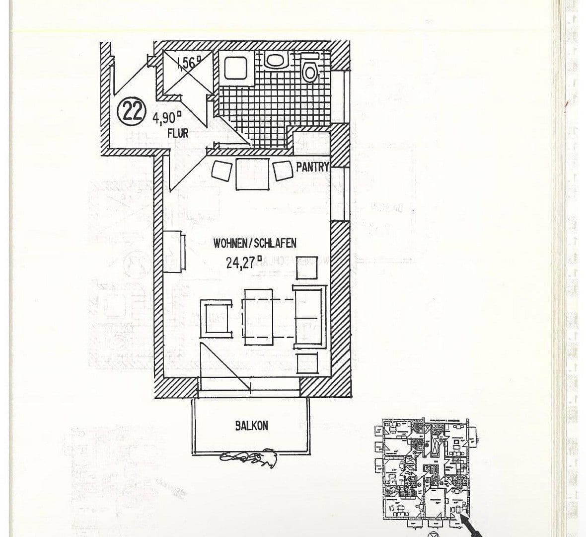 Studio flat to rent, 39 m², Papenburg 2a, Lüneburg, Lower Saxony Studio flat to rent, 39 m², Papenburg 2a, Lüneburg, Lower Saxony