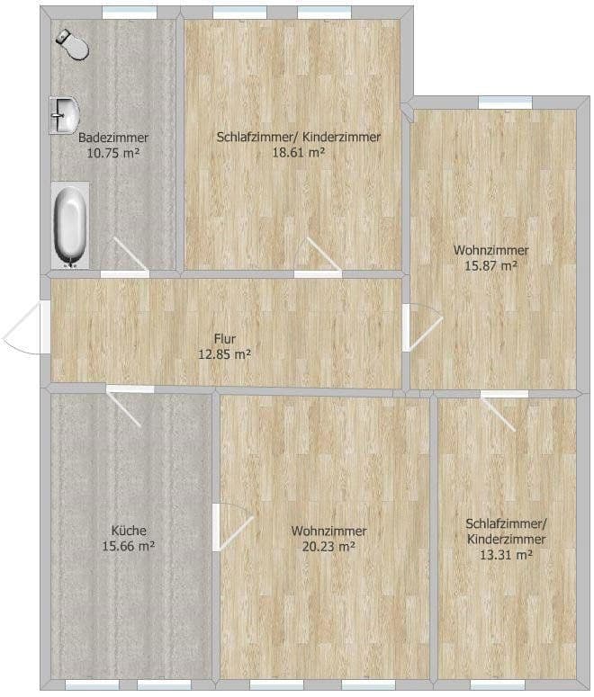 4 bedroom flat to rent, 107 m², Ascher Str. 15, Hof, Bavaria 4 bedroom flat to rent, 107 m², Ascher Str. 15, Hof, Bavaria