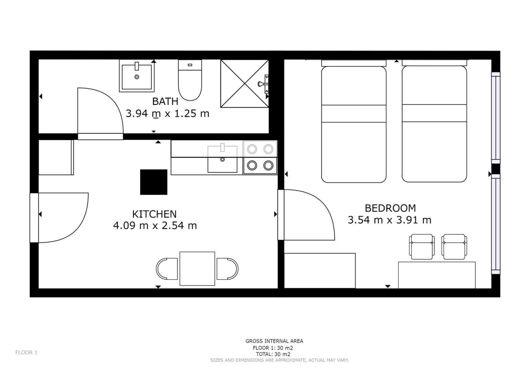 1 bedroom flat to rent, 29 m², Hybešova, Brno, Jihomoravský Region 1 bedroom flat to rent, 29 m², Hybešova, Brno, Jihomoravský Region