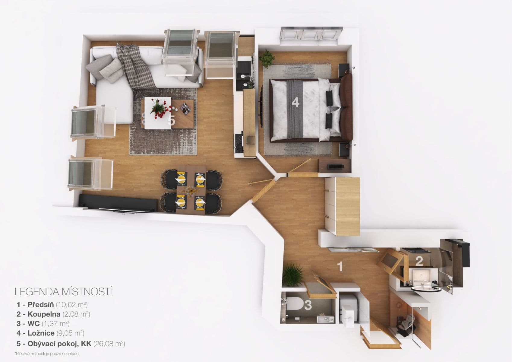 1 bedroom with open-plan kitchen flat for sale, 51 m², Žerotínova, Prague, Prague 1 bedroom with open-plan kitchen flat for sale, 51 m², Žerotínova, Prague, Prague