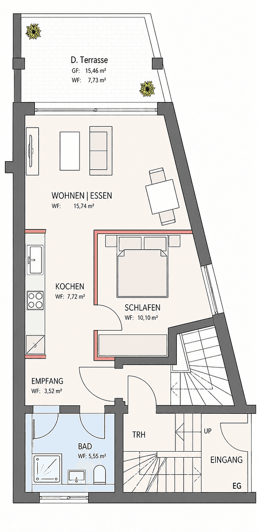 2 bedroom flat to rent, 50 m², Frintroper Str. 208, Essen, North Rhine-Westphalia 2 bedroom flat to rent, 50 m², Frintroper Str. 208, Essen, North Rhine-Westphalia