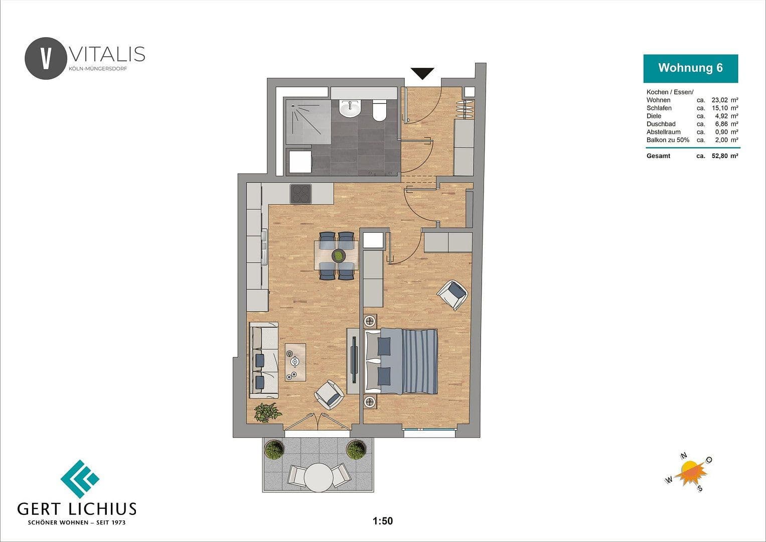 2 bedroom flat for sale, 53 m², Vitalisstraße 361a, Köln, North Rhine-Westphalia 2 bedroom flat for sale, 53 m², Vitalisstraße 361a, Köln, North Rhine-Westphalia