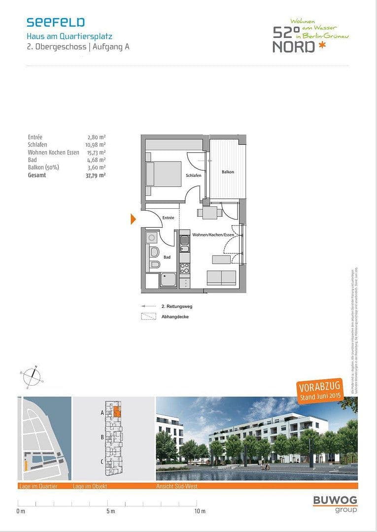 2 bedroom flat for sale, 38 m², Regattastr. 35, Berlin, Berlin 2 bedroom flat for sale, 38 m², Regattastr. 35, Berlin, Berlin