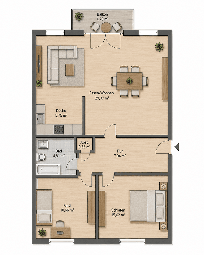 1 bedroom with open-plan kitchen flat to rent, 75 m², Bad Soden-Salmünster, Hesse 1 bedroom with open-plan kitchen flat to rent, 75 m², Bad Soden-Salmünster, Hesse