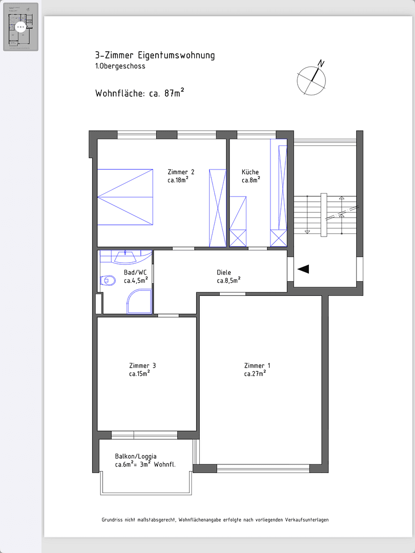 3 bedroom flat for sale, 87 m², Wacholderweg 11, Bremerhaven, Bremen 3 bedroom flat for sale, 87 m², Wacholderweg 11, Bremerhaven, Bremen