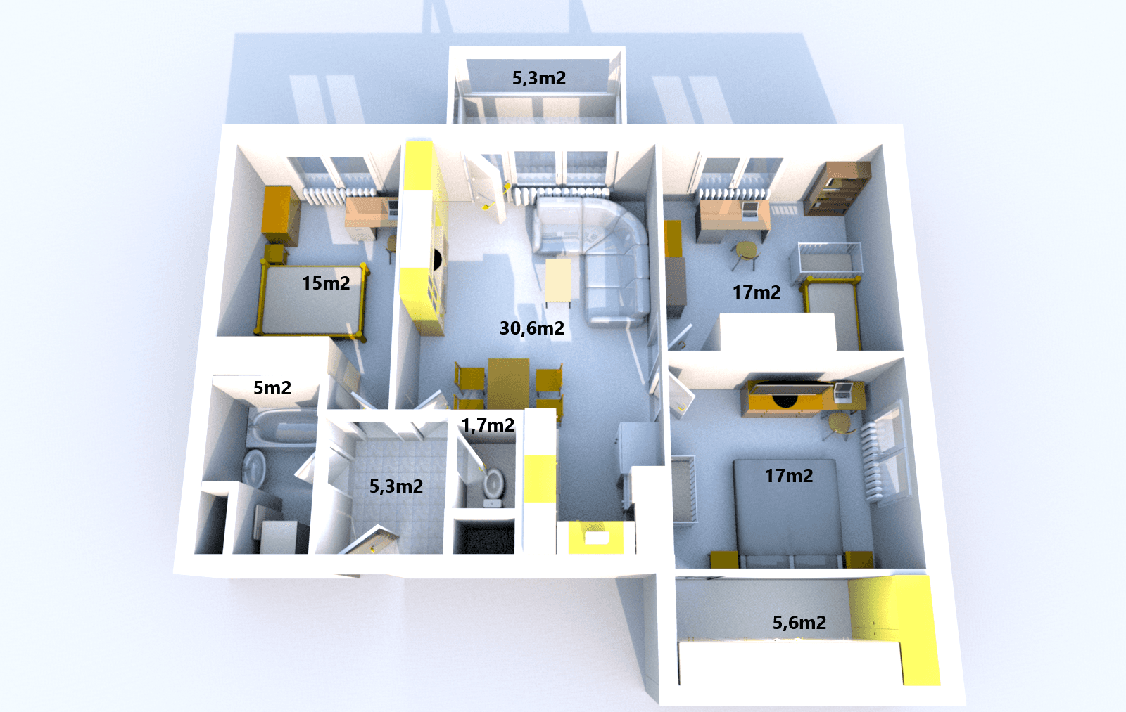 3 bedroom with open-plan kitchen flat for sale, 105 m², Americká, Liberec, Liberecký Region 3 bedroom with open-plan kitchen flat for sale, 105 m², Americká, Liberec, Liberecký Region