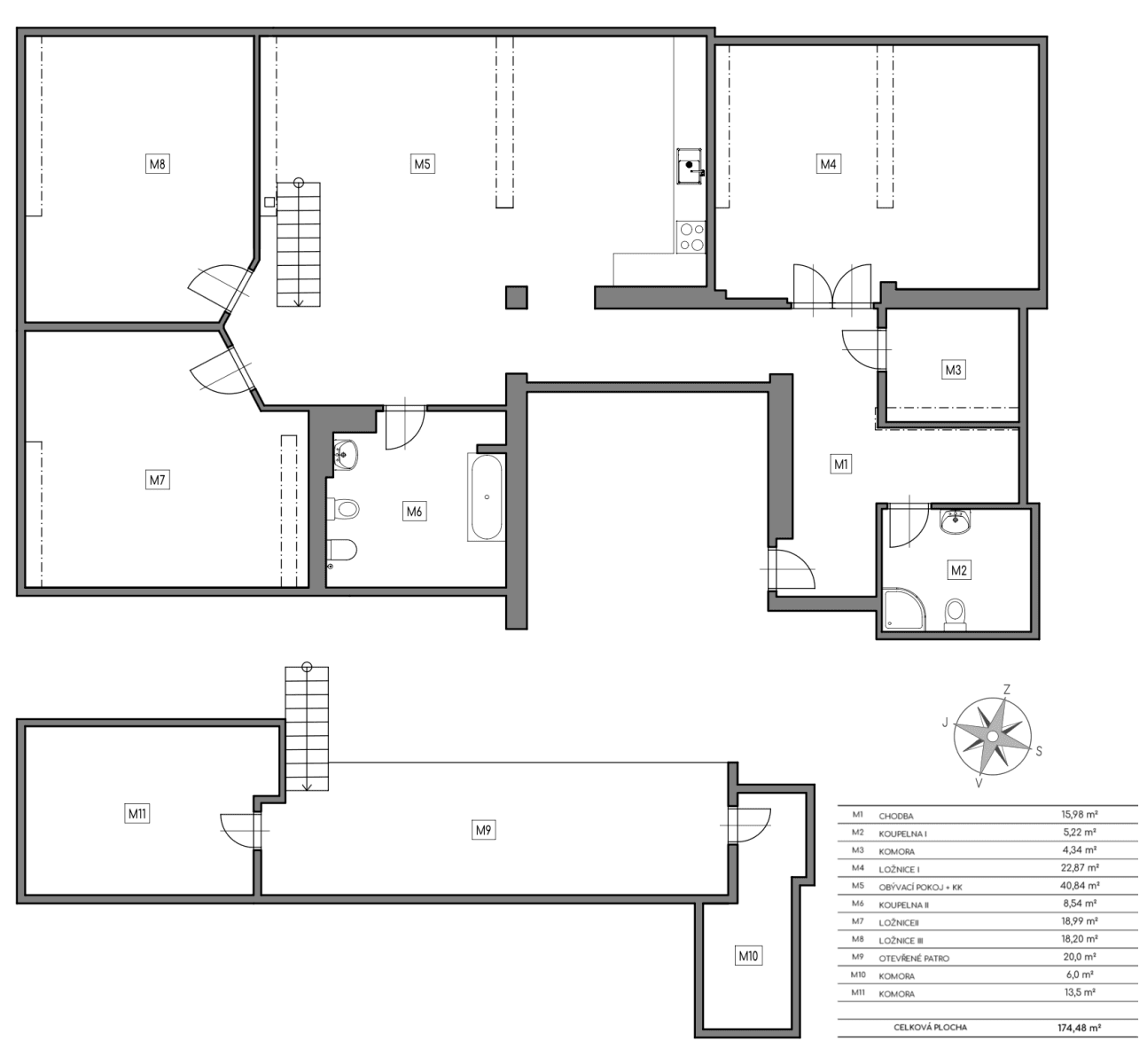 3 bedroom with open-plan kitchen flat for sale, 175 m², Amurská, Prague, Prague 3 bedroom with open-plan kitchen flat for sale, 175 m², Amurská, Prague, Prague