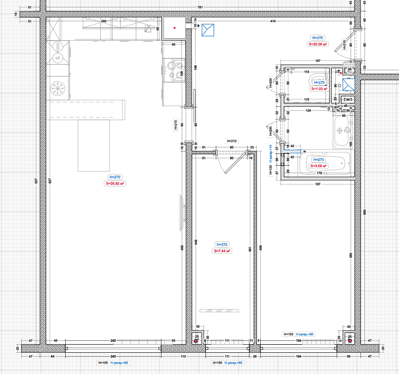 2 bedroom with open-plan kitchen flat for sale, 67 m², Leopoldova, Prague, Prague 2 bedroom with open-plan kitchen flat for sale, 67 m², Leopoldova, Prague, Prague