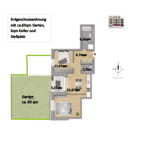 2 bedroom flat to rent, 65 m², Herbert-Belser-Ring 8,, Maintal, Hesse 2 bedroom flat to rent, 65 m², Herbert-Belser-Ring 8,, Maintal, Hesse