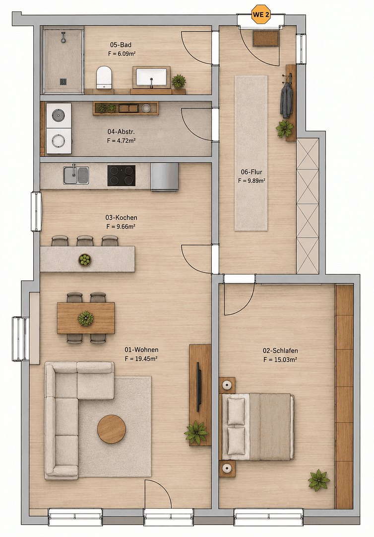 2 bedroom flat to rent, 69 m², Göttingen, Lower Saxony 2 bedroom flat to rent, 69 m², Göttingen, Lower Saxony