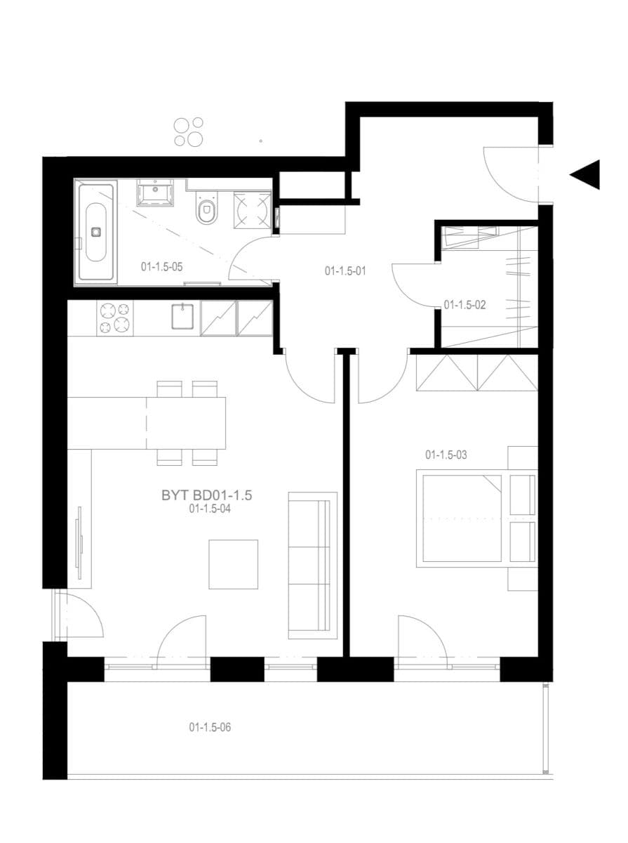 1 bedroom with open-plan kitchen flat to rent, 62 m², U Engerthu, Kladno, Středočeský Region 1 bedroom with open-plan kitchen flat to rent, 62 m², U Engerthu, Kladno, Středočeský Region