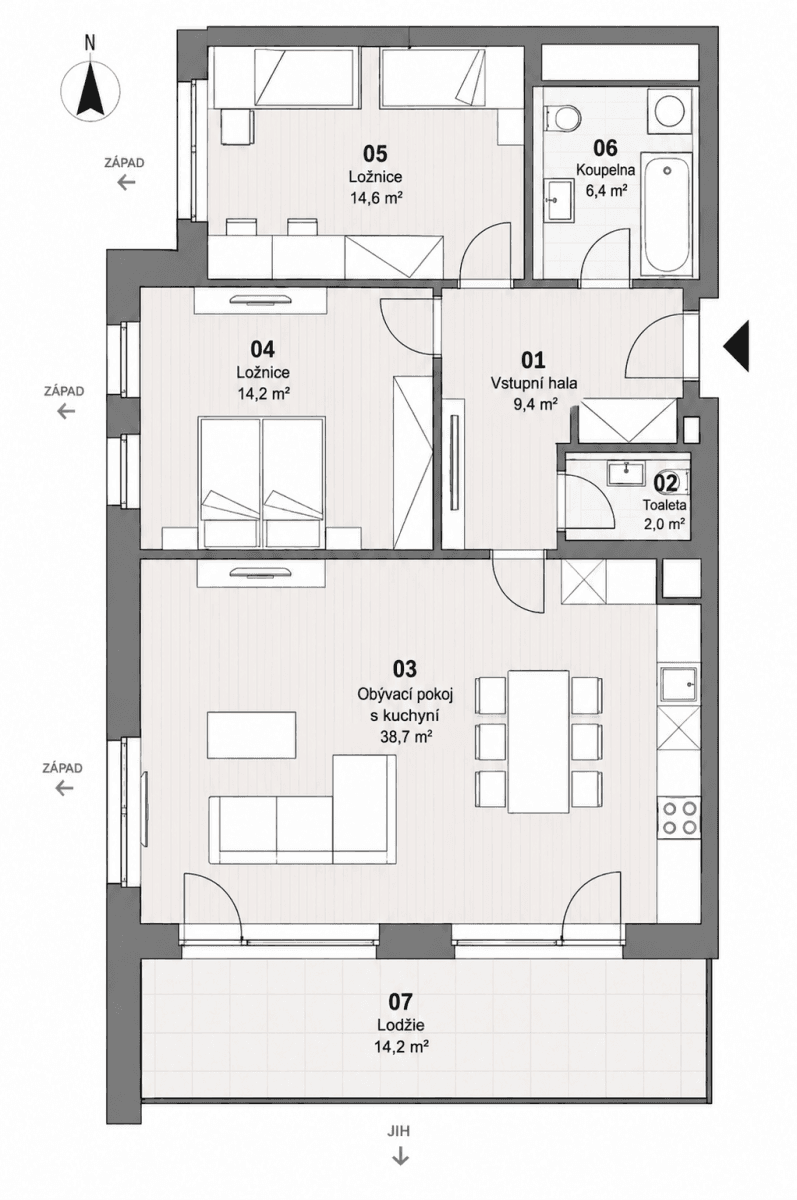 2 bedroom with open-plan kitchen flat for sale, 105 m², Mezi Vodami, Prague, Prague 2 bedroom with open-plan kitchen flat for sale, 105 m², Mezi Vodami, Prague, Prague