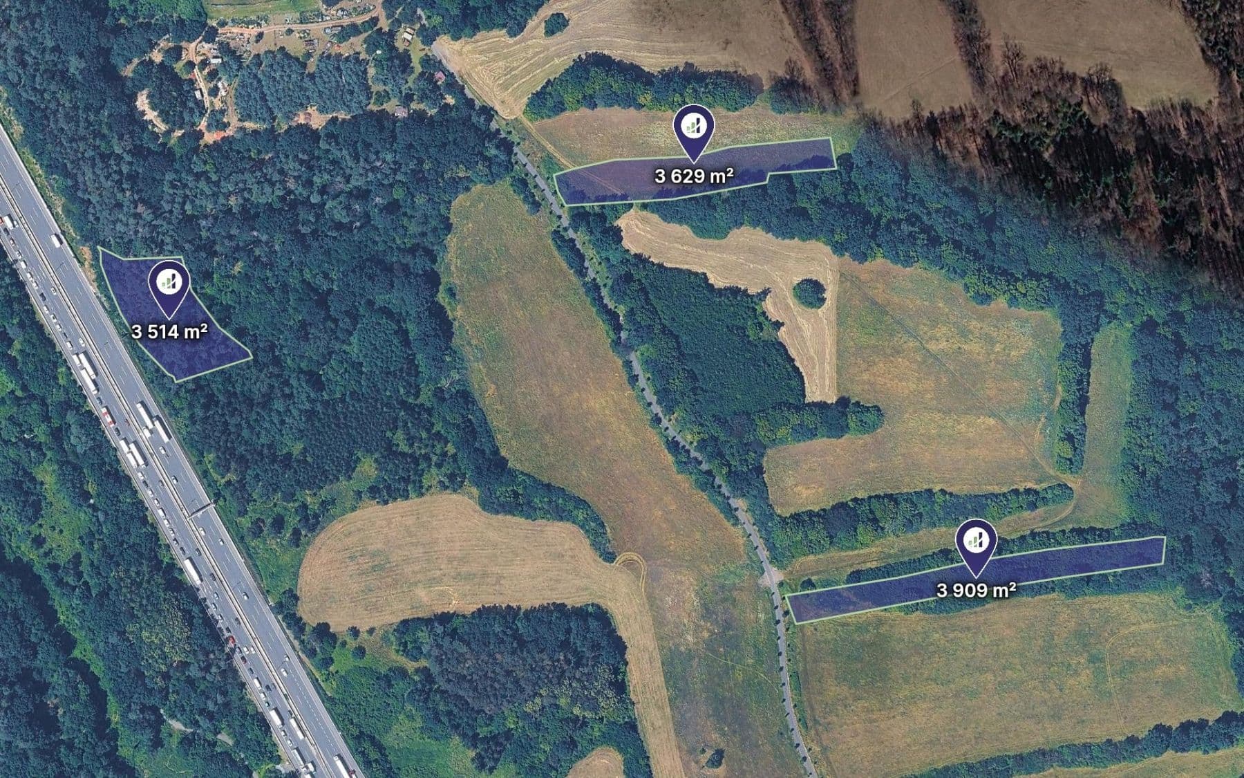plot for sale, 11,052 m², Mirošovice, Středočeský Region plot for sale, 11,052 m², Mirošovice, Středočeský Region