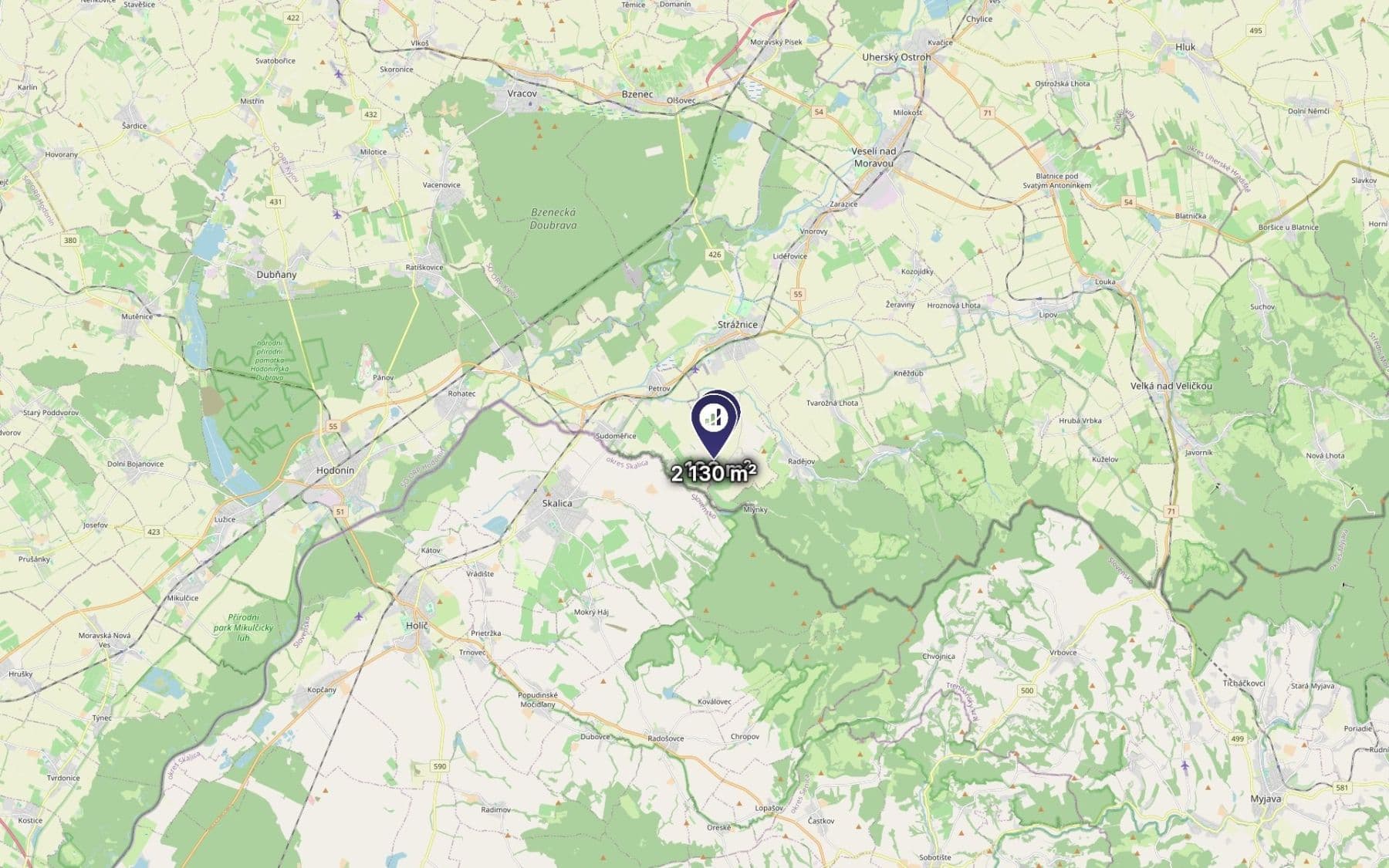 plot for sale, 2,323 m², Strážnice, Jihomoravský Region plot for sale, 2,323 m², Strážnice, Jihomoravský Region