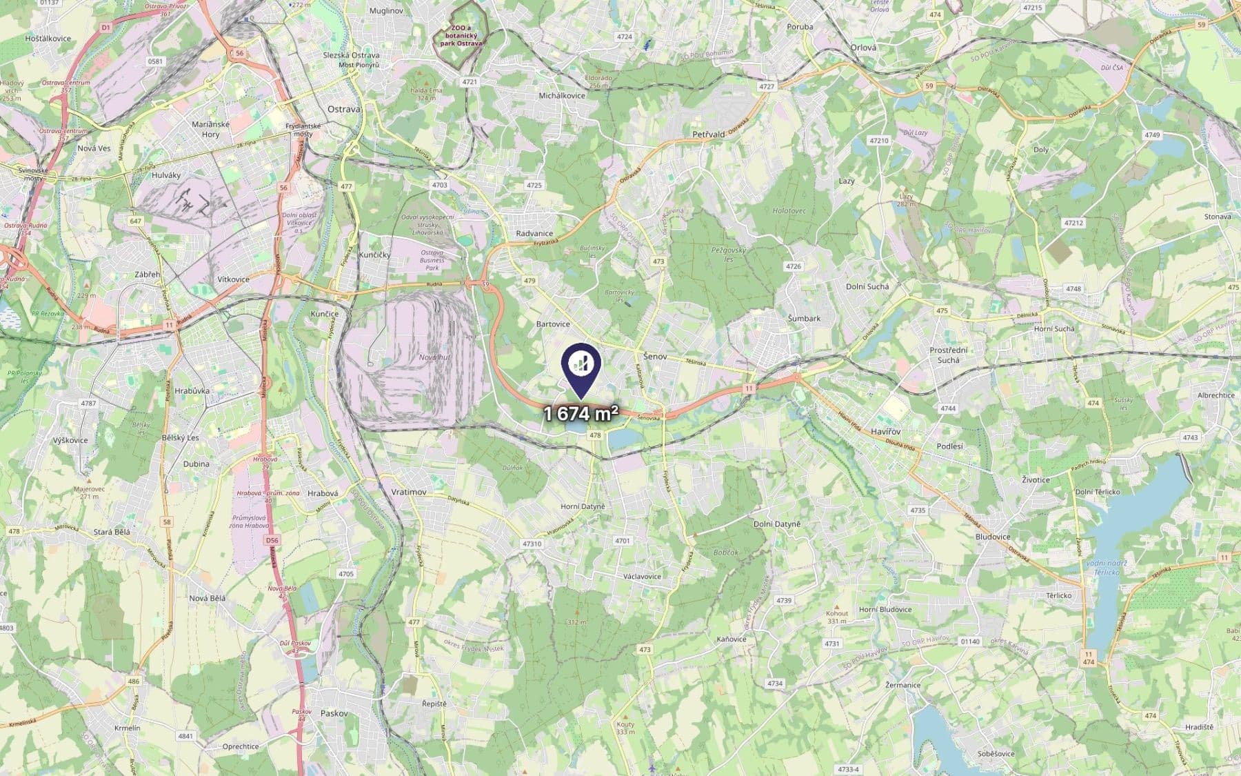 plot for sale, 1,674 m², Ostrava, Moravskoslezský Region plot for sale, 1,674 m², Ostrava, Moravskoslezský Region