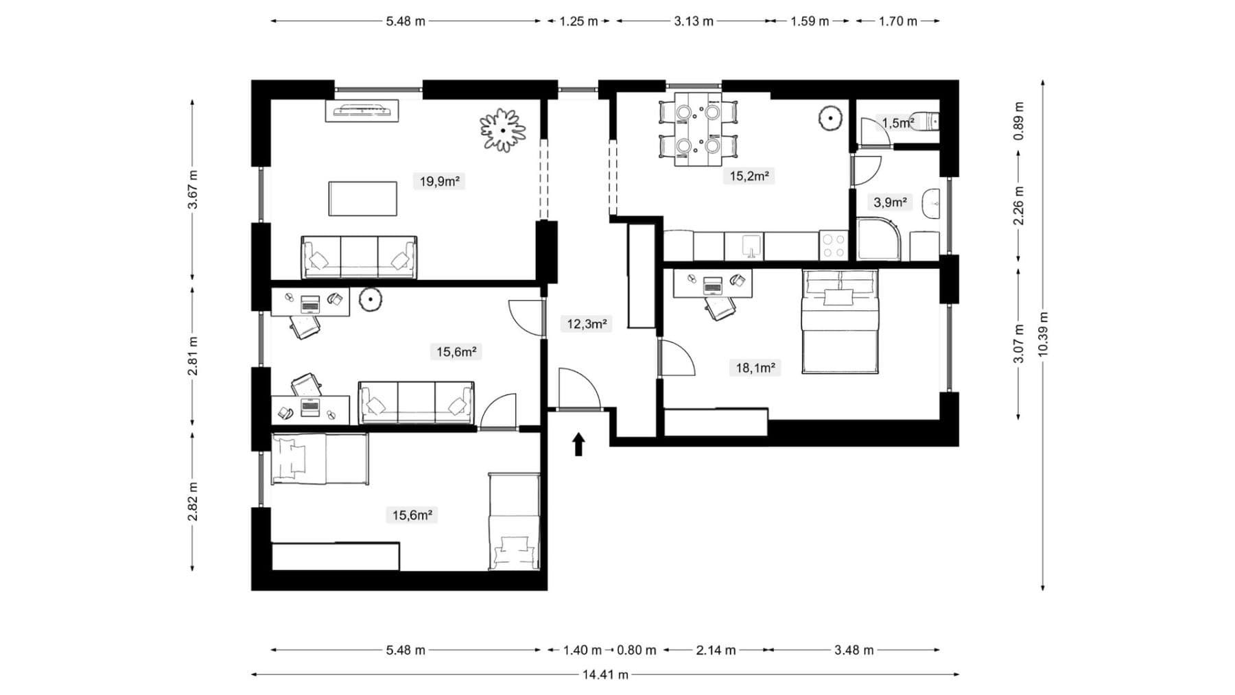 4 bedroom flat to rent, 107 m², Dalibora z Myšlína, Doksy, Liberecký Region 4 bedroom flat to rent, 107 m², Dalibora z Myšlína, Doksy, Liberecký Region