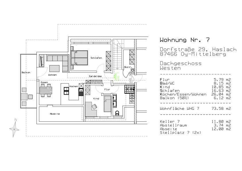3 bedroom flat to rent, 76 m², Dorfstraße 29, Oy-Mittelberg, Bavaria 3 bedroom flat to rent, 76 m², Dorfstraße 29, Oy-Mittelberg, Bavaria