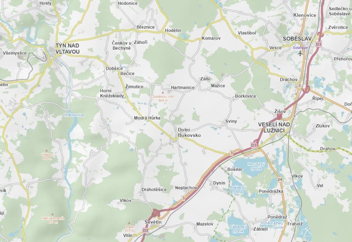plot for sale, 2,614 m², Dolní Bukovsko, Jihočeský Region plot for sale, 2,614 m², Dolní Bukovsko, Jihočeský Region