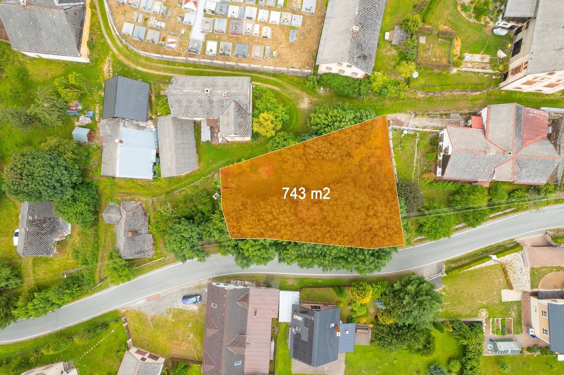 plot for sale, 743 m², Písařov, Olomoucký Region plot for sale, 743 m², Písařov, Olomoucký Region