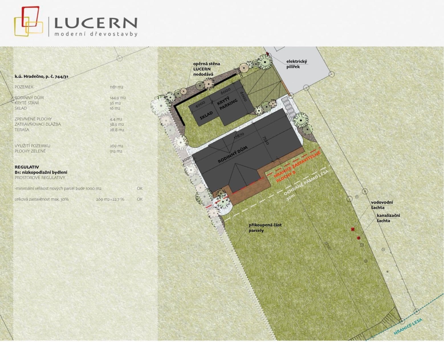 plot for sale, 1,181 m², Hradečno, Středočeský Region plot for sale, 1,181 m², Hradečno, Středočeský Region