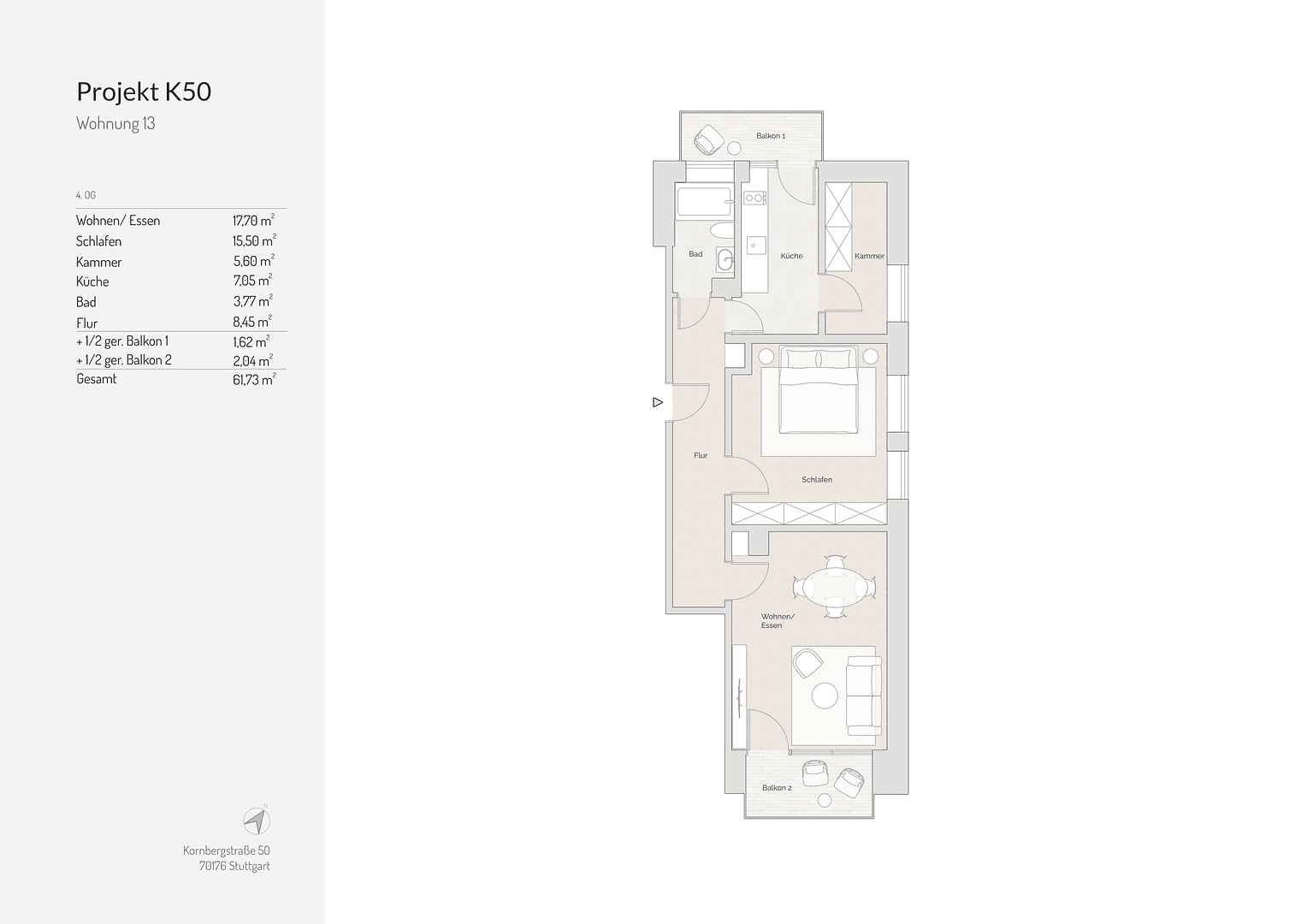 1 bedroom with open-plan kitchen flat to rent, 62 m², Kornbergstr 50, Stuttgart, Baden-Württemberg 1 bedroom with open-plan kitchen flat to rent, 62 m², Kornbergstr 50, Stuttgart, Baden-Württemberg
