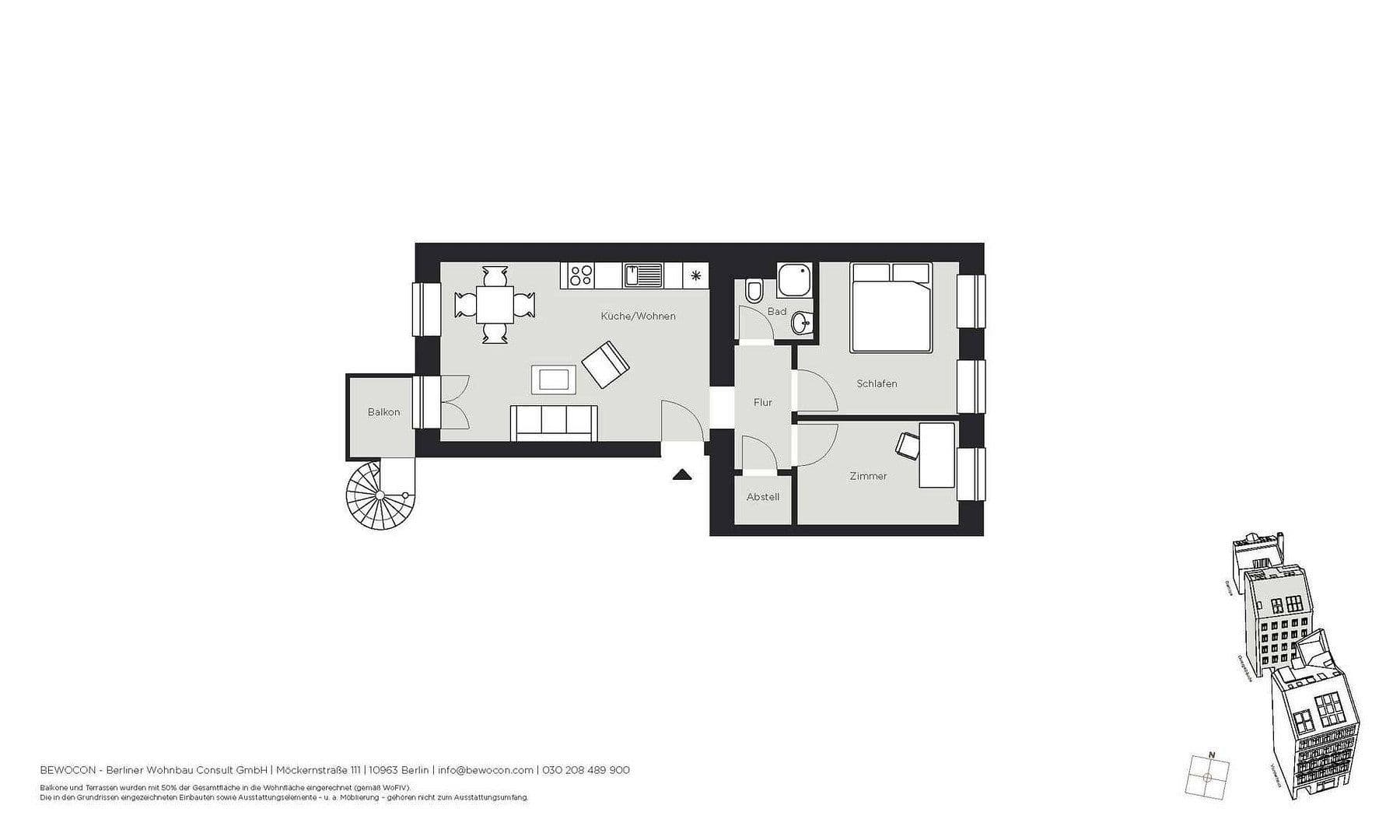 1 bedroom with open-plan kitchen flat to rent, 50 m², Ackerstraße 155, Berlin, Berlin 1 bedroom with open-plan kitchen flat to rent, 50 m², Ackerstraße 155, Berlin, Berlin