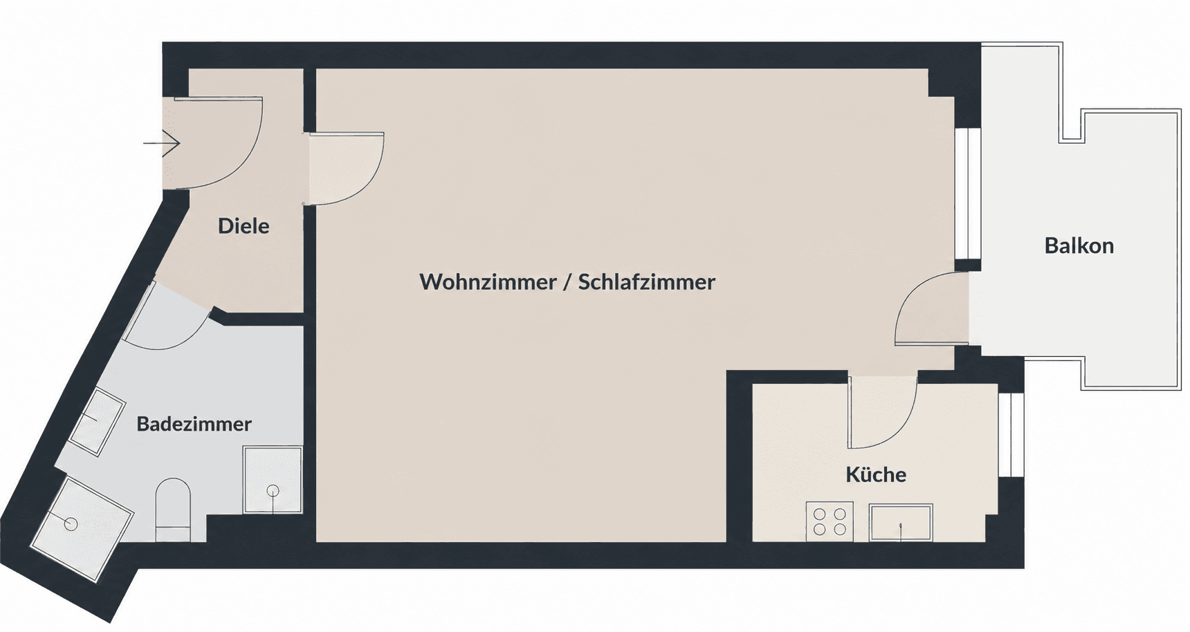 Studio flat to rent, 46 m², Stammheimer Str. 101A, Stuttgart, Baden-Württemberg Studio flat to rent, 46 m², Stammheimer Str. 101A, Stuttgart, Baden-Württemberg