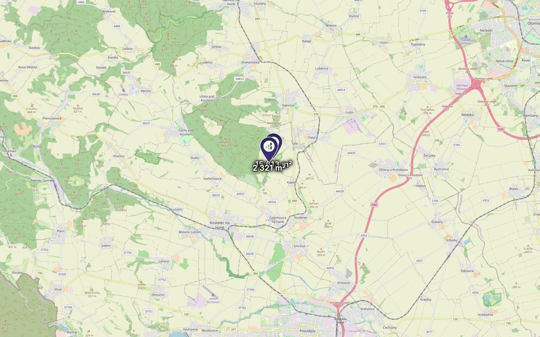 plot for sale, 8,967 m², Slatinky, Olomoucký Region plot for sale, 8,967 m², Slatinky, Olomoucký Region