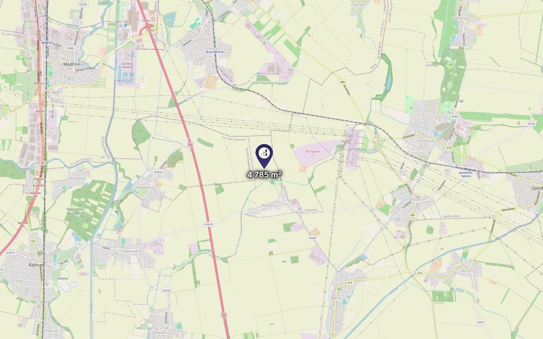 plot for sale, 4,785 m², Otmarov, Jihomoravský Region plot for sale, 4,785 m², Otmarov, Jihomoravský Region