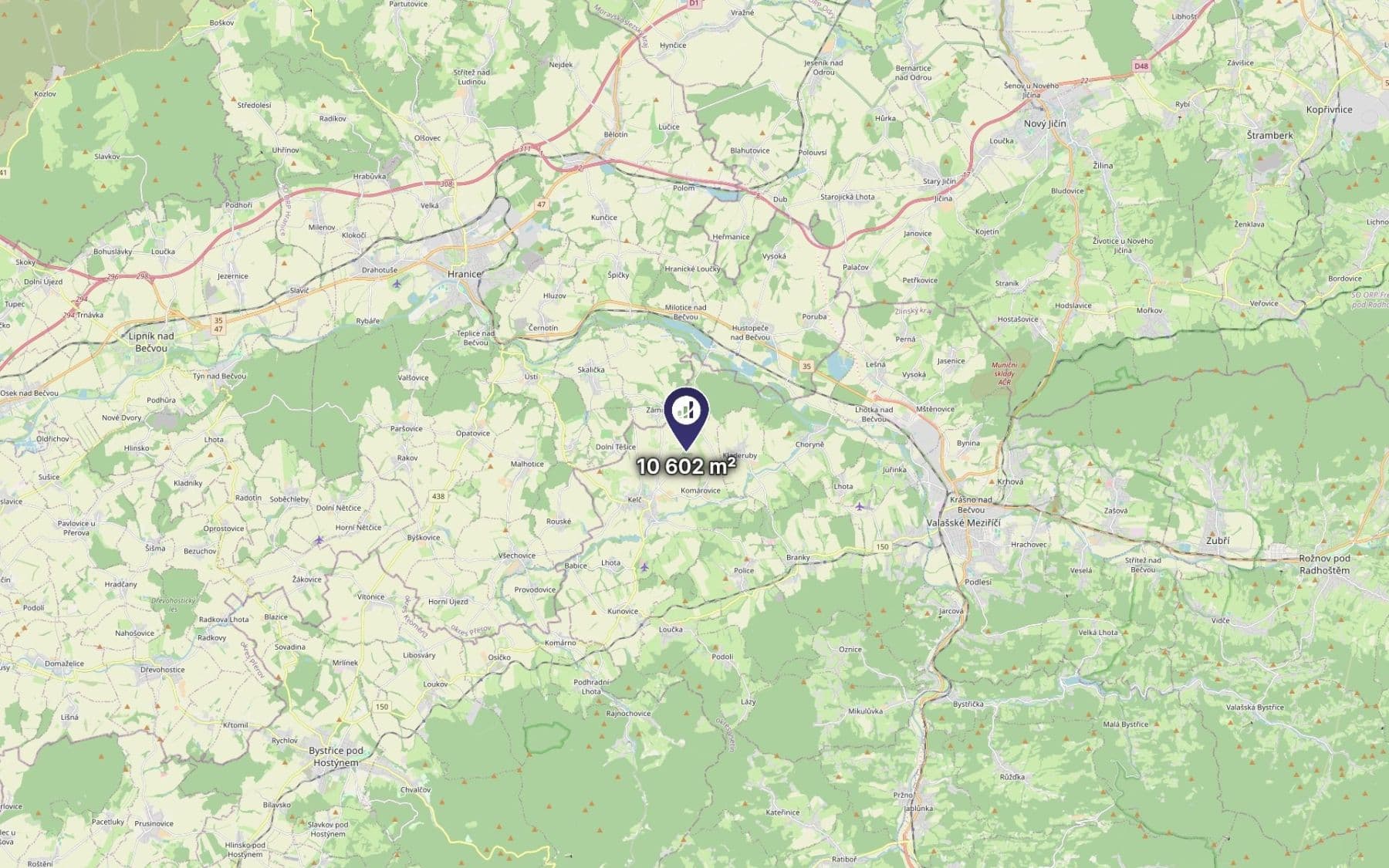 plot for sale, 6,784 m², Kelč, Zlínský Region plot for sale, 6,784 m², Kelč, Zlínský Region