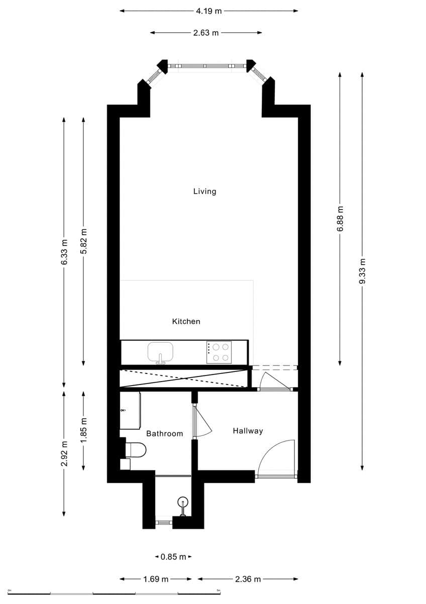 Studio flat to rent, 35 m², Sekaninova, Prague, Prague Studio flat to rent, 35 m², Sekaninova, Prague, Prague