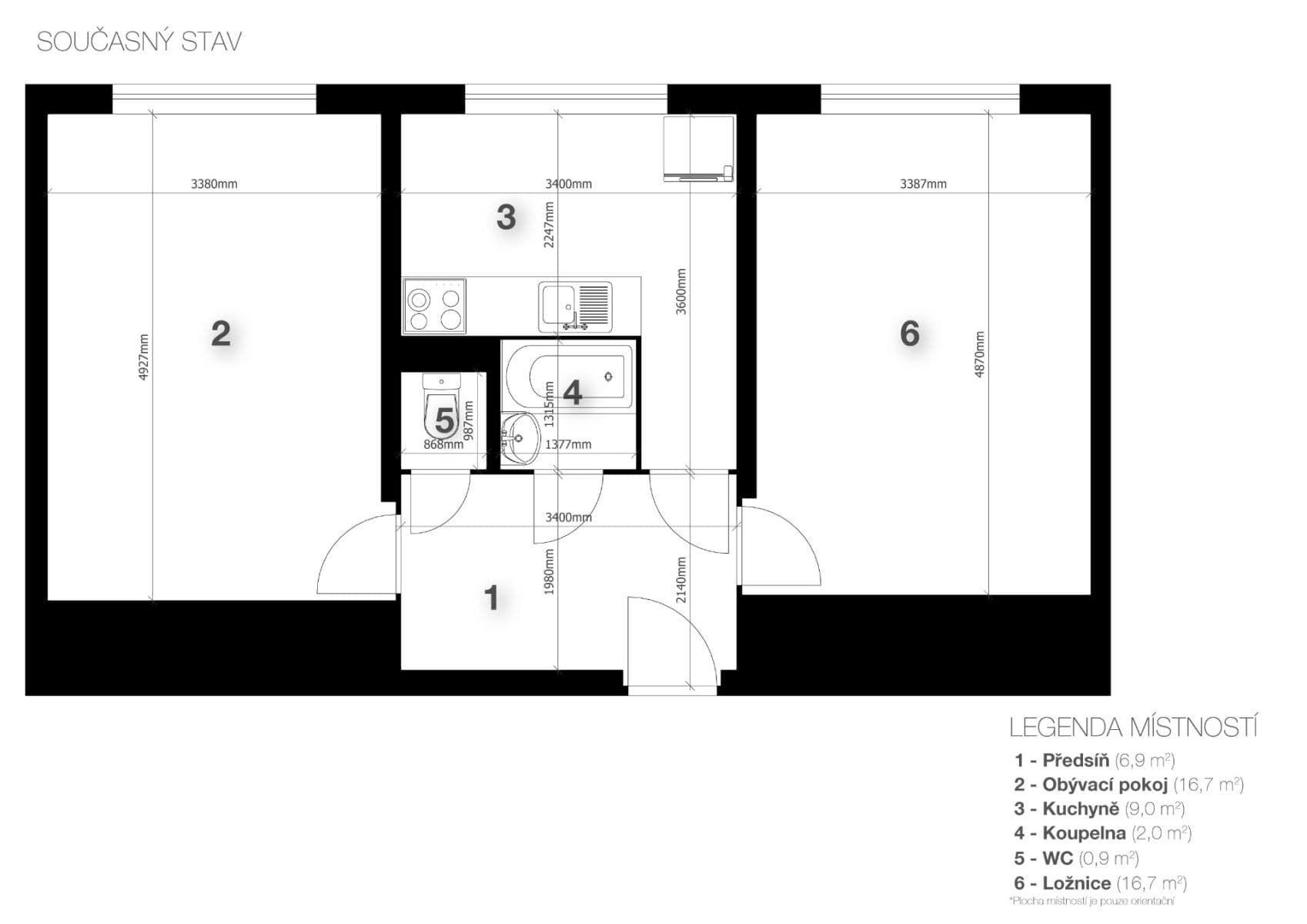 2 bedroom flat to rent, 55 m², Na Petřinách, Prague, Prague 2 bedroom flat to rent, 55 m², Na Petřinách, Prague, Prague