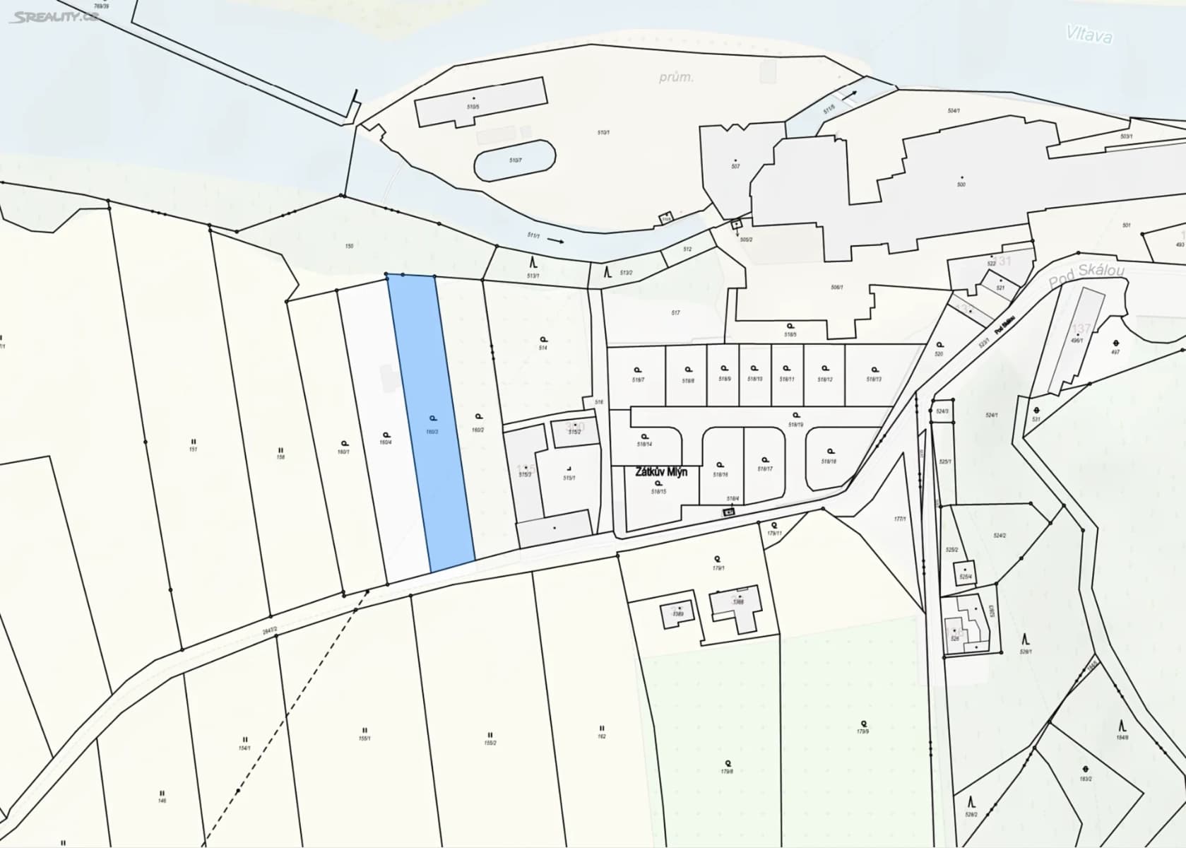 plot for sale, 1,949 m², Boršov nad Vltavou, Jihočeský Region plot for sale, 1,949 m², Boršov nad Vltavou, Jihočeský Region