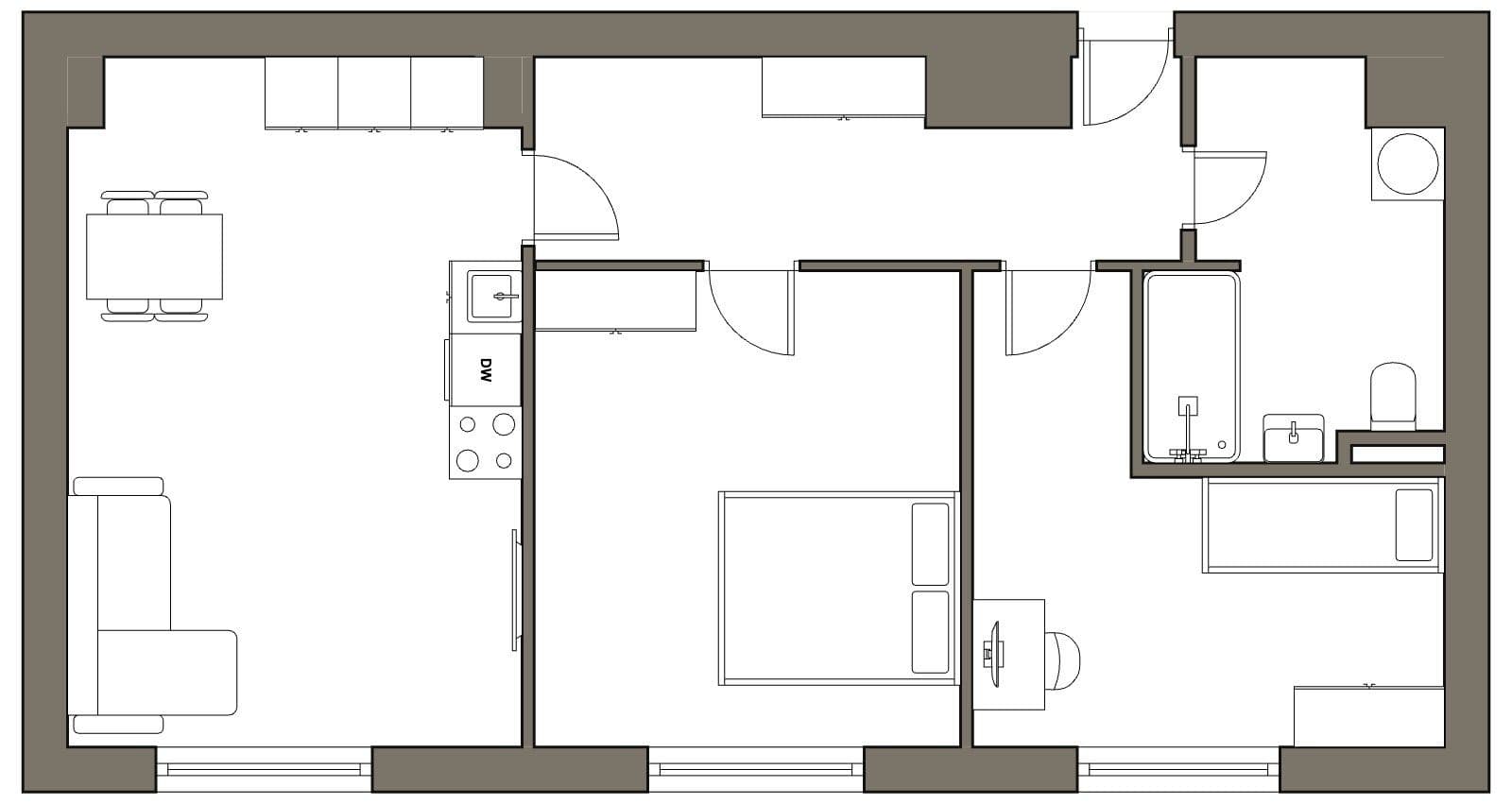 2 bedroom with open-plan kitchen flat for sale, 63 m², Oblouková, Prague, Prague 2 bedroom with open-plan kitchen flat for sale, 63 m², Oblouková, Prague, Prague