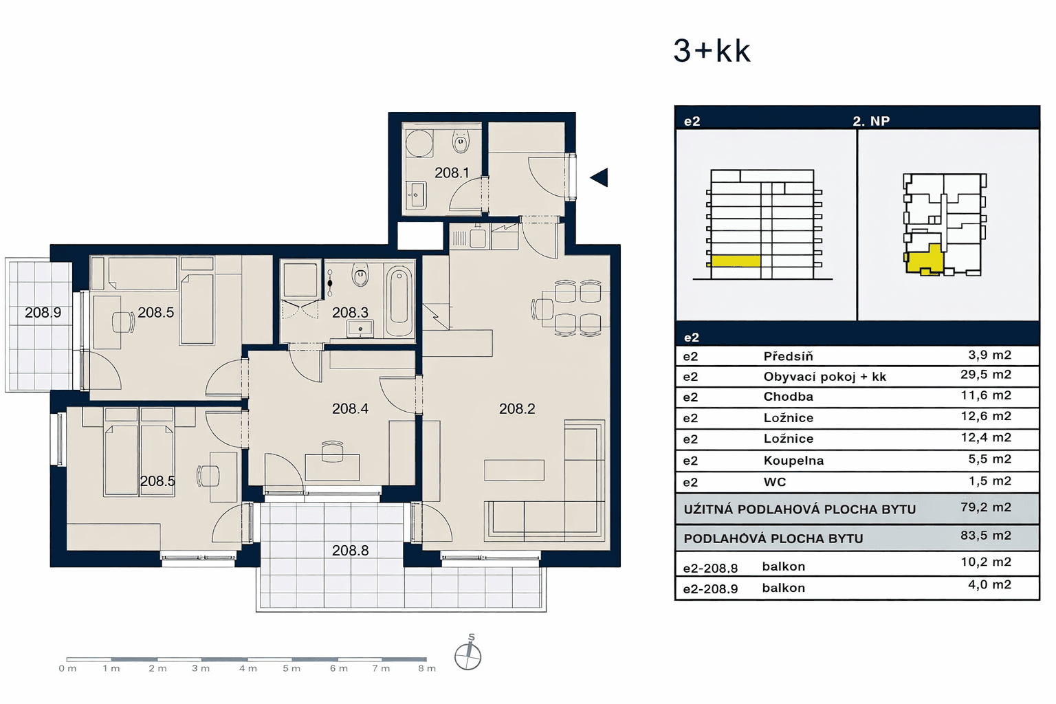 2 bedroom with open-plan kitchen flat for sale, 98 m², Zvěřinova, Prague, Prague 2 bedroom with open-plan kitchen flat for sale, 98 m², Zvěřinova, Prague, Prague