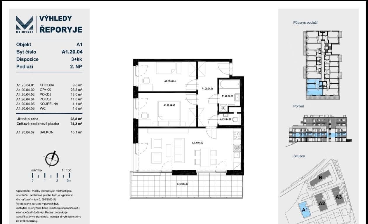 2 bedroom with open-plan kitchen flat to rent, 74 m², Jáchymovská, Prague, Prague 2 bedroom with open-plan kitchen flat to rent, 74 m², Jáchymovská, Prague, Prague