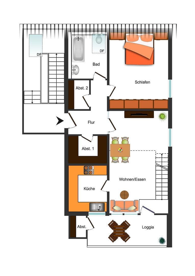 1 bedroom with open-plan kitchen flat to rent, 75 m², Rehwinkel 7, Seelze, Lower Saxony 1 bedroom with open-plan kitchen flat to rent, 75 m², Rehwinkel 7, Seelze, Lower Saxony