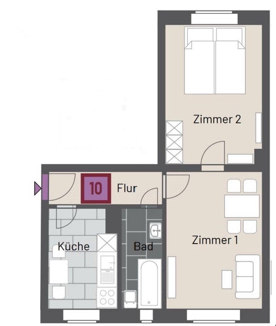 2 bedroom flat to rent, 51 m², Märkische Aue 12, Brandenburg ad Havel, Brandenburg 2 bedroom flat to rent, 51 m², Märkische Aue 12, Brandenburg ad Havel, Brandenburg