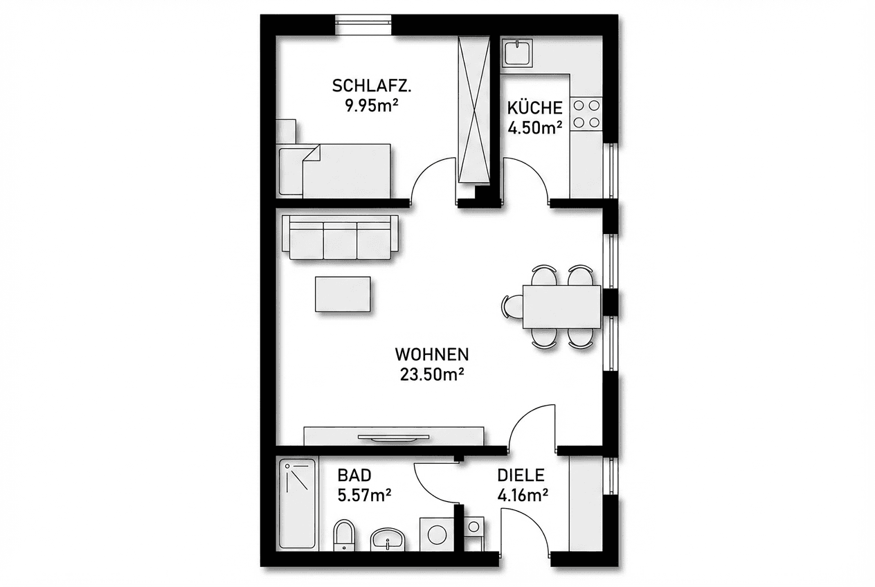 2 bedroom flat to rent, 47 m², Forchheim, Bavaria 2 bedroom flat to rent, 47 m², Forchheim, Bavaria