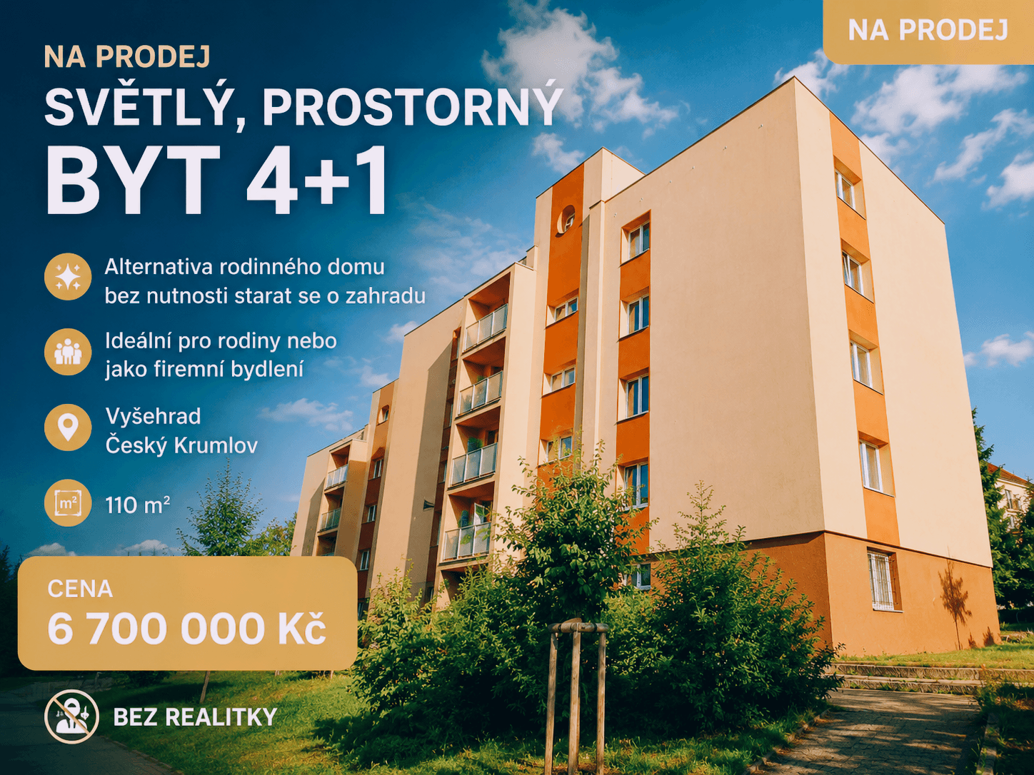 4 bedroom flat for sale, 110 m², Vyšehradská, Český Krumlov, Jihočeský Region 4 bedroom flat for sale, 110 m², Vyšehradská, Český Krumlov, Jihočeský Region