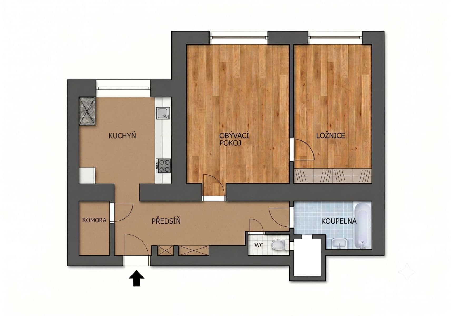 2 bedroom flat for sale, 72 m², Rumunská, Prague, Prague 2 bedroom flat for sale, 72 m², Rumunská, Prague, Prague