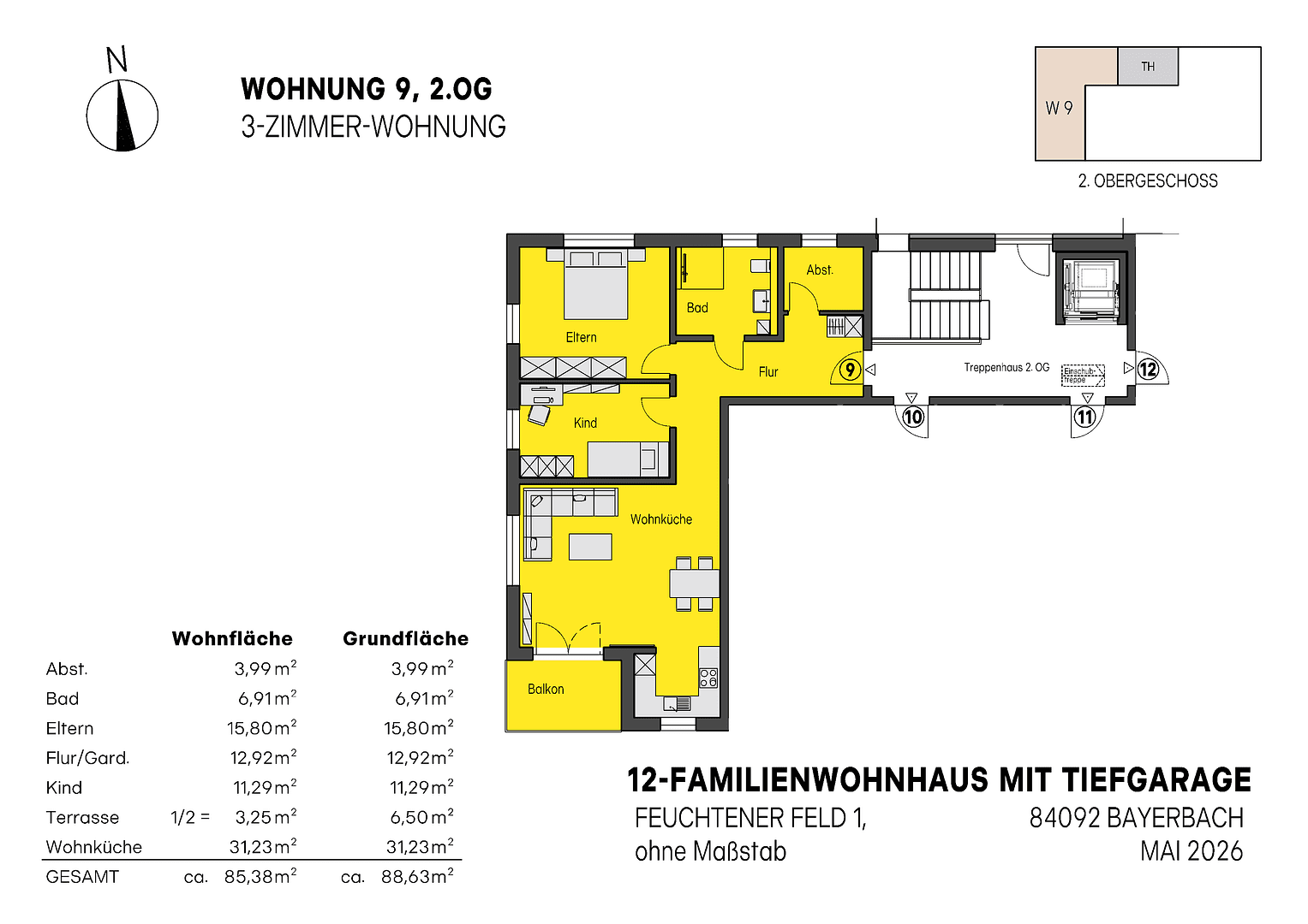 3 bedroom flat for sale, 86 m², Feuchtener Feld 1, Bayerbach bei Ergoldsbach, Bavaria 3 bedroom flat for sale, 86 m², Feuchtener Feld 1, Bayerbach bei Ergoldsbach, Bavaria