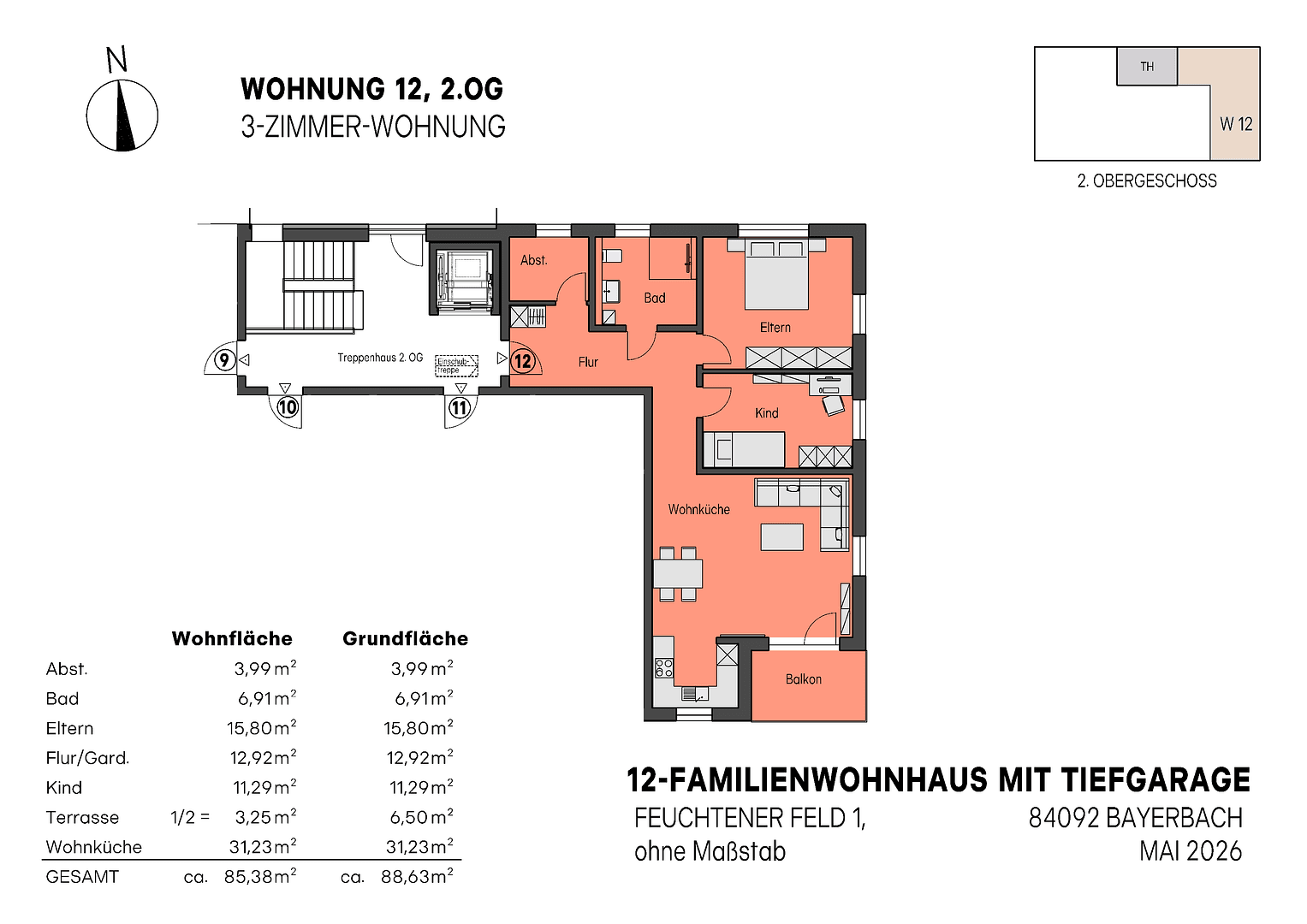 3 bedroom flat for sale, 86 m², Feuchtener Feld 1, Bayerbach bei Ergoldsbach, Bavaria 3 bedroom flat for sale, 86 m², Feuchtener Feld 1, Bayerbach bei Ergoldsbach, Bavaria