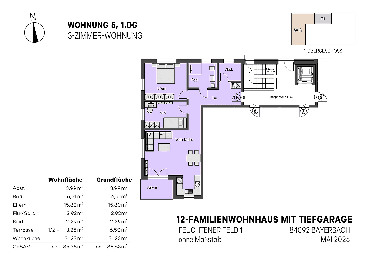 2 bedroom flat for sale, 60 m², Feuchtener Feld 1, Bayerbach bei Ergoldsbach, Bavaria 2 bedroom flat for sale, 60 m², Feuchtener Feld 1, Bayerbach bei Ergoldsbach, Bavaria