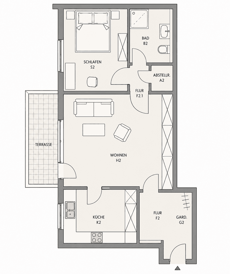 2 bedroom flat to rent, 47 m², Bargteheide, Schleswig-Holstein 2 bedroom flat to rent, 47 m², Bargteheide, Schleswig-Holstein