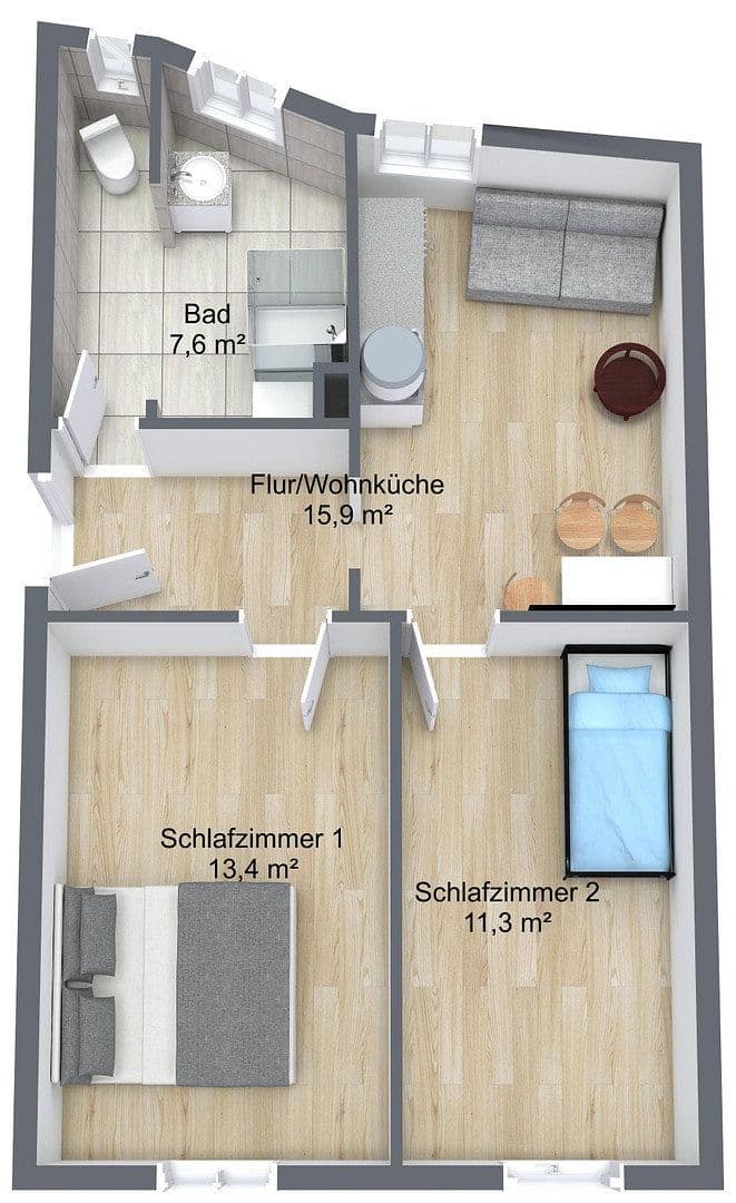 3 bedroom flat for sale, 47 m², Wilhelmstr. 16, Nürnberg, Bavaria 3 bedroom flat for sale, 47 m², Wilhelmstr. 16, Nürnberg, Bavaria